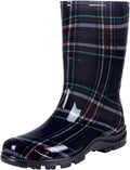 Asgard Women's Mid Calf Rain Boots Printed Waterproof Rubber Boots toe