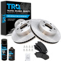TRQ Front Brake Pad & Rotor Kit Compatible with 2002-07 Jeep Liberty
