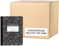 Hard Cover Composition Notebook 48 Pack - Black Marble, Wide-Ruled