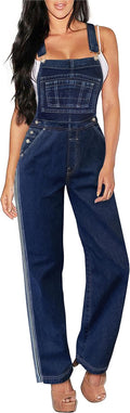 Womens Stretch Denim Jumpsuit Pants Overalls - Super Comfy Fit