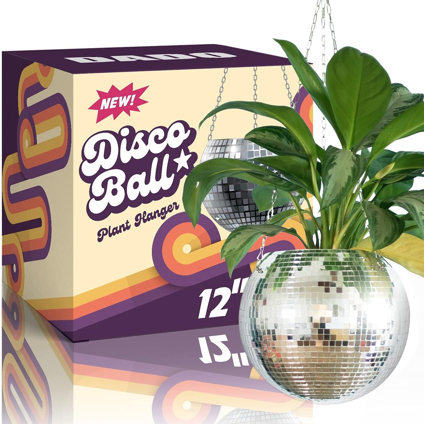 DADO 12 Disco Ball Planter - Unique Indoor Plant Hanger