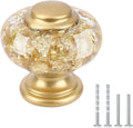 16 Pack Gold Dresser Knobs 1-3/8 in Crystal Cabinet Hardware - Elegant