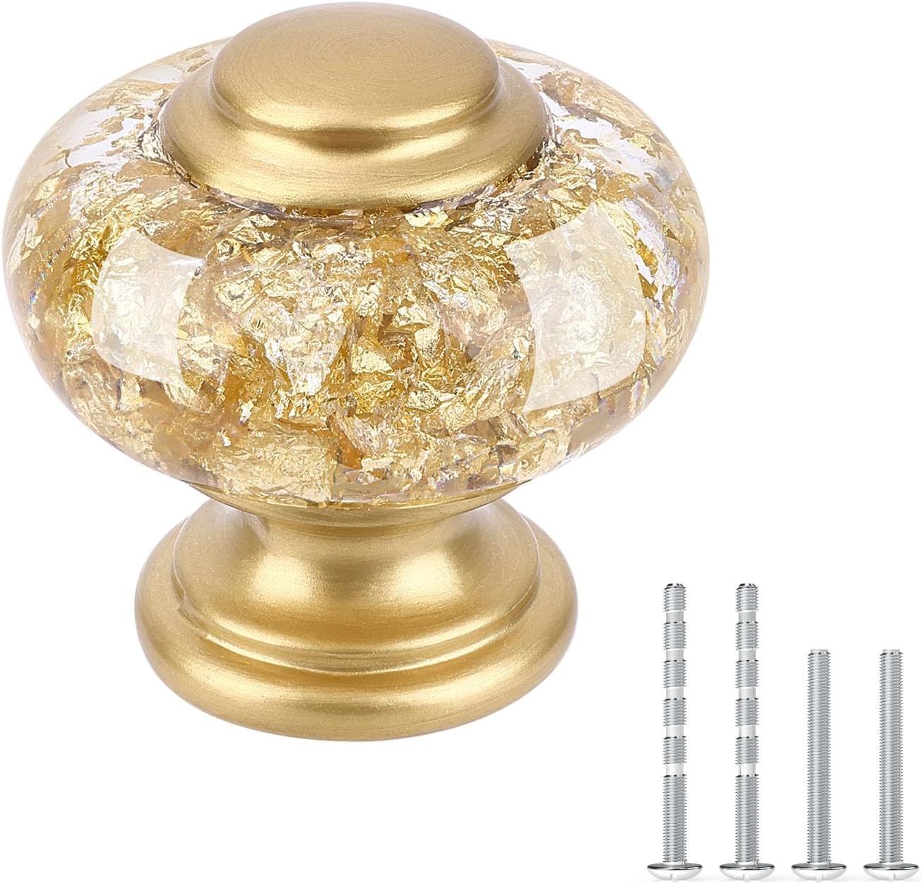 Elegant 16 Pack Gold Dresser Knobs for Kitchen Cabinets