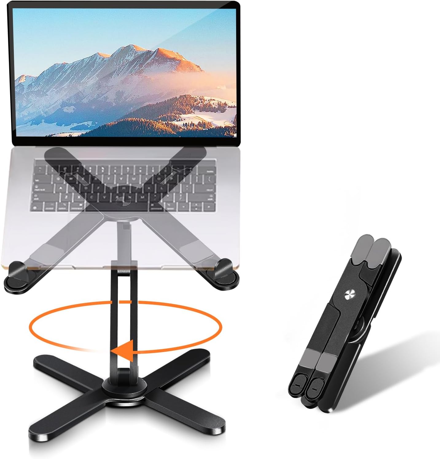 Laptop Stand with 360 Rotating Base for Ergonomic Comfort