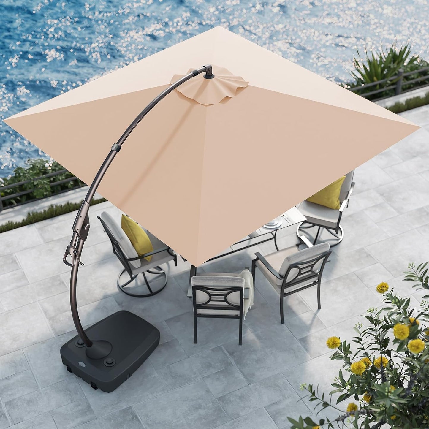 Grand Patio 10x10 FT Cantilever Umbrella for Outdoor Shade