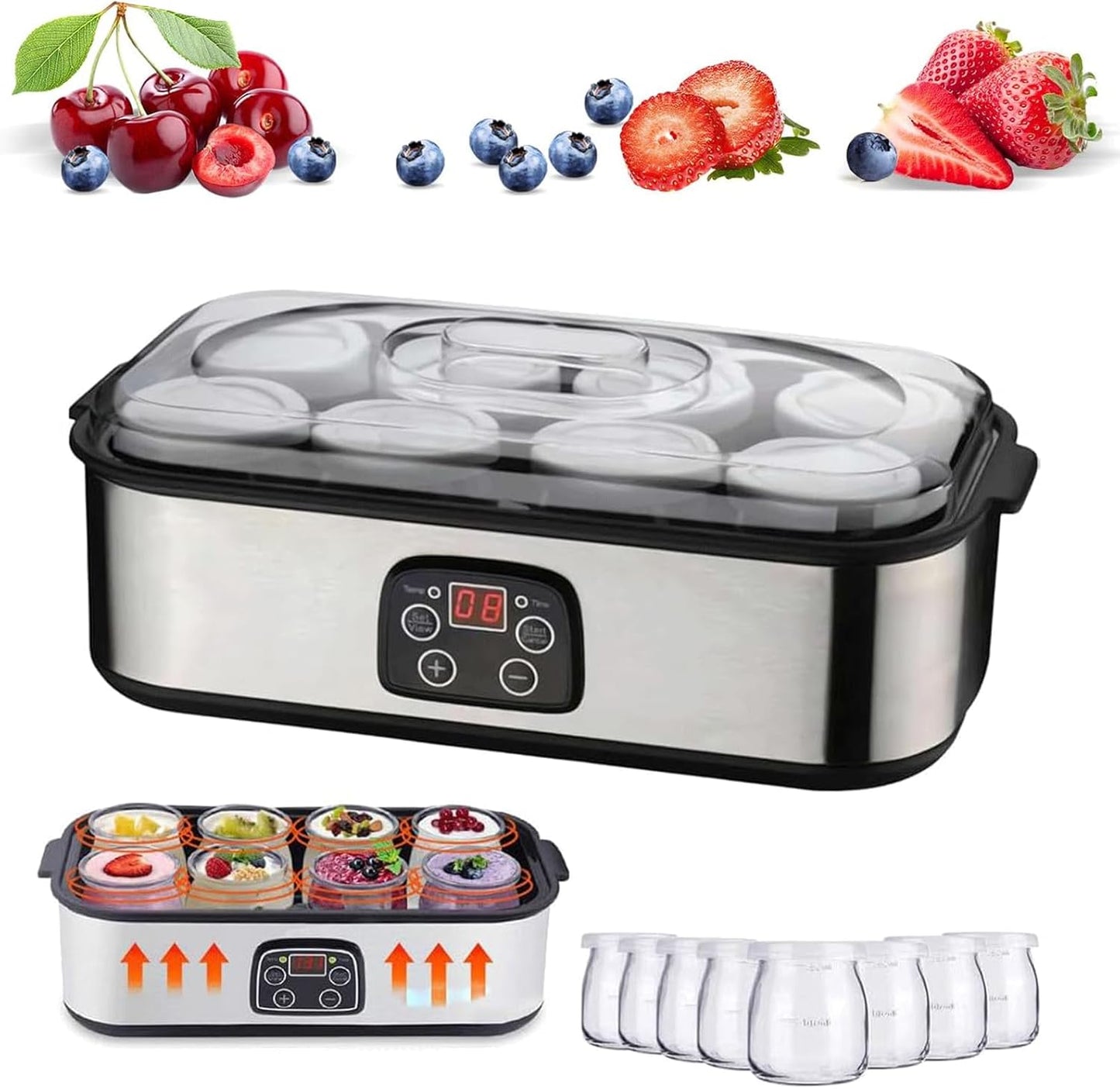 Automatic Yogurt Maker with Adjustable Temp - Perfect Health Gift