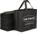 JERIA Black Reusable Tote Bags for Shopping and Storage Needs