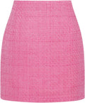 Womens High Waist Plaid Skirt Bodycon Pencil Wool Mini (Style 9T89)