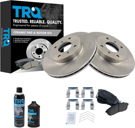 TRQ Front Brake Pad & Rotor Kit for INFINITI G20 & Nissan Altima