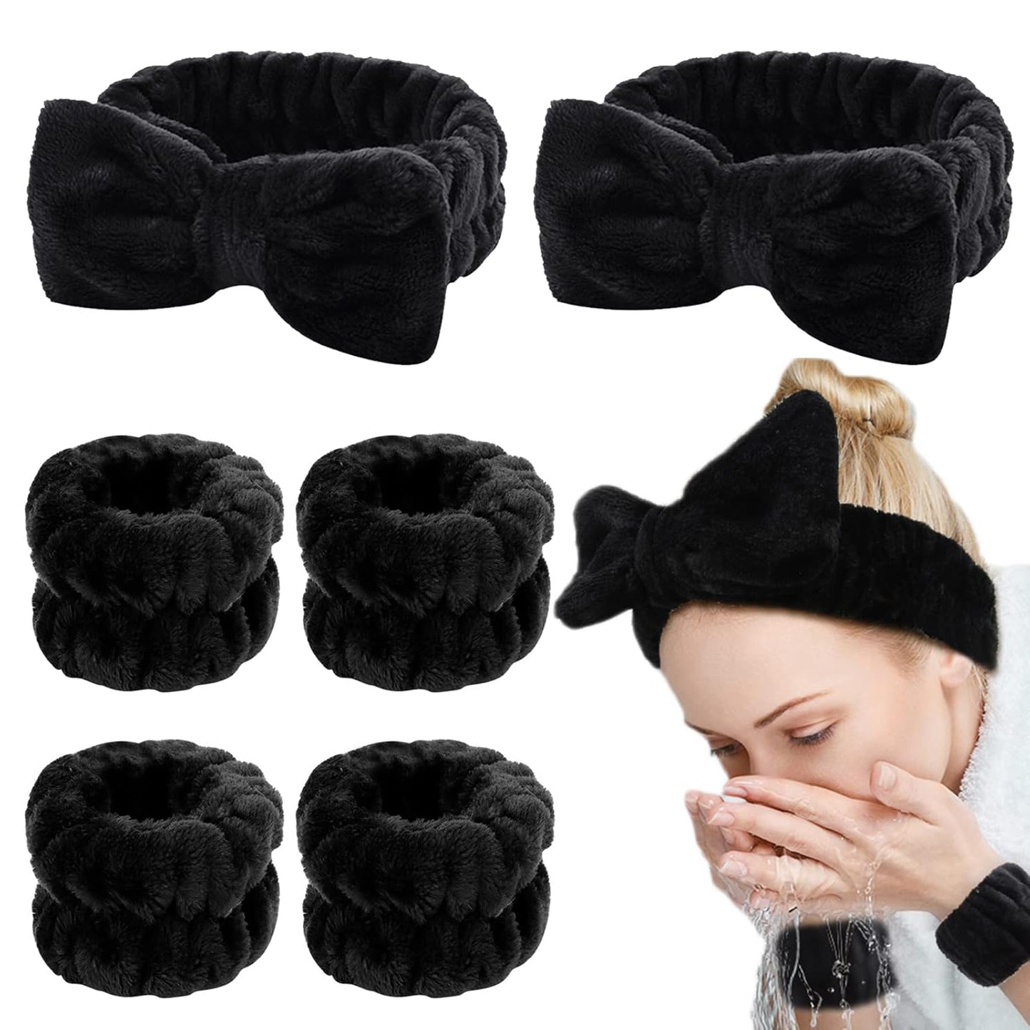 WHAVEL Spa Headband Set - Keep Hair Clean & Dry!
