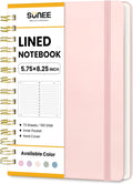 SUNEE Pink A5 Spiral Notebook for Women