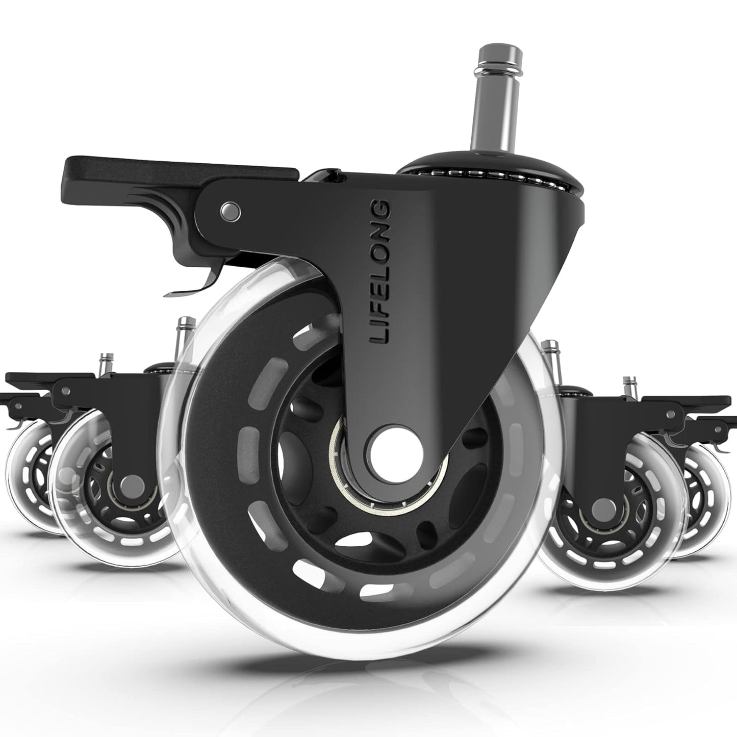 Heavy Duty Office Chair Wheels for Hardwood Floors and Carpet