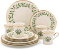 Lenox Holiday 12-Piece Plate & Mug Set - Classic Holly Dinnerware