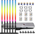 6Pack 4ft Portable 4800mAh RGB Tube Light with Case - Studio & Party