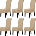 Easy-Going Stretch Parsons Chair Slipcovers with Ruffled Skirt - 6