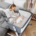 PEARLOVE 3 in 1 Baby Bassinet Bedside Sleeper - Convertible Bedside