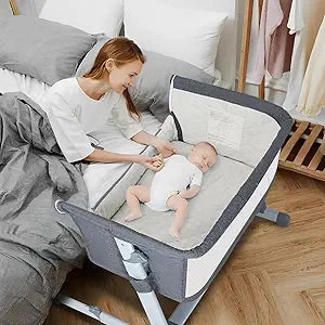 PEARLOVE 3 in 1 Baby Bassinet Bedside Sleeper for Newborns