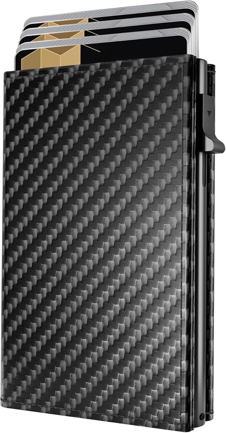 RFID Wallet for Men - Smart Pop Up Card Holder, Slim Design