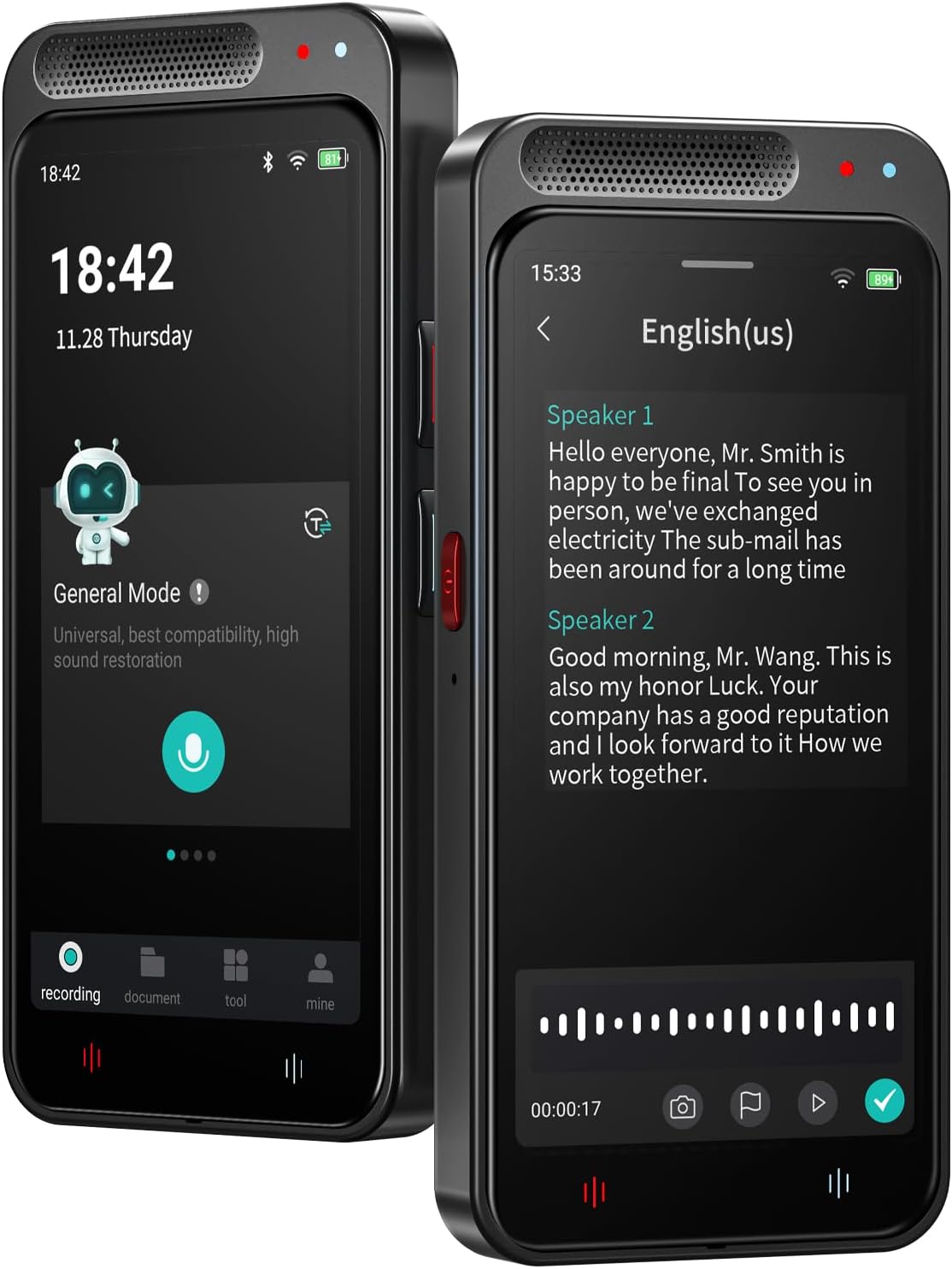 AI Voice Recorder with Transcription and Translation Features
