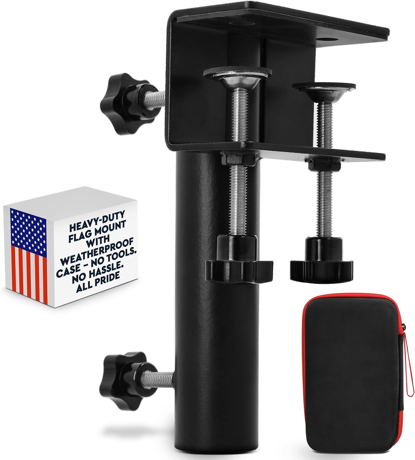 Carbon Steel Truck Flag Pole Mount - No Drilling Heavy Duty Kit