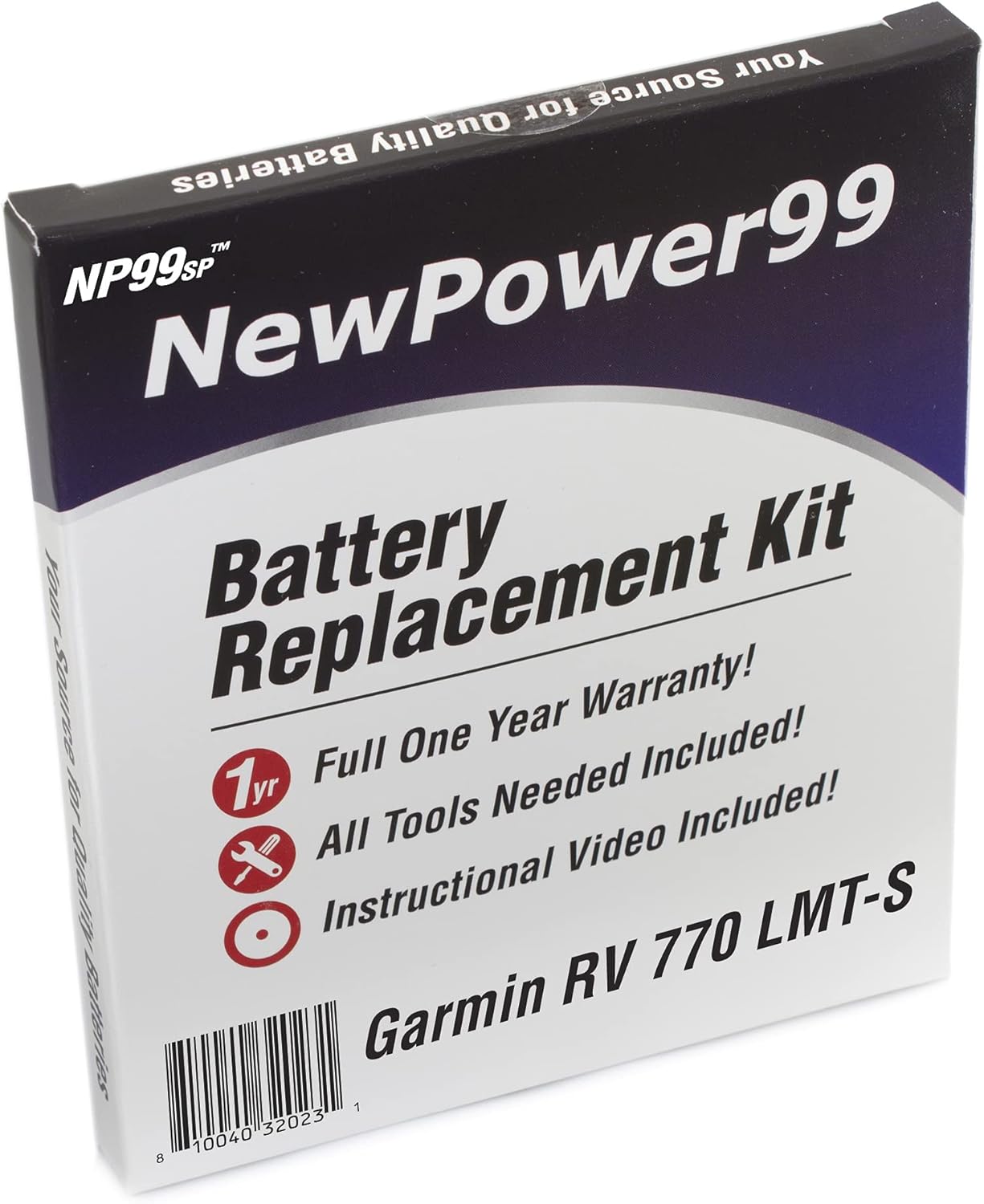 NP99sp Battery Kit for Garmin RV 770 LMT-S with Tools