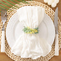Cheesecloth Napkins Set of 50 21in Ivory White - Rustic Dinner Linens