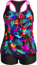 Holipick Plus Size Tankini Swimsuit Two Piece Tummy Control Sets
