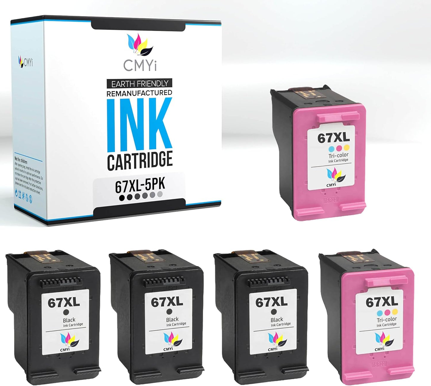 Replacement 67XL Printer Ink Cartridges Combo Pack for HP DeskJet