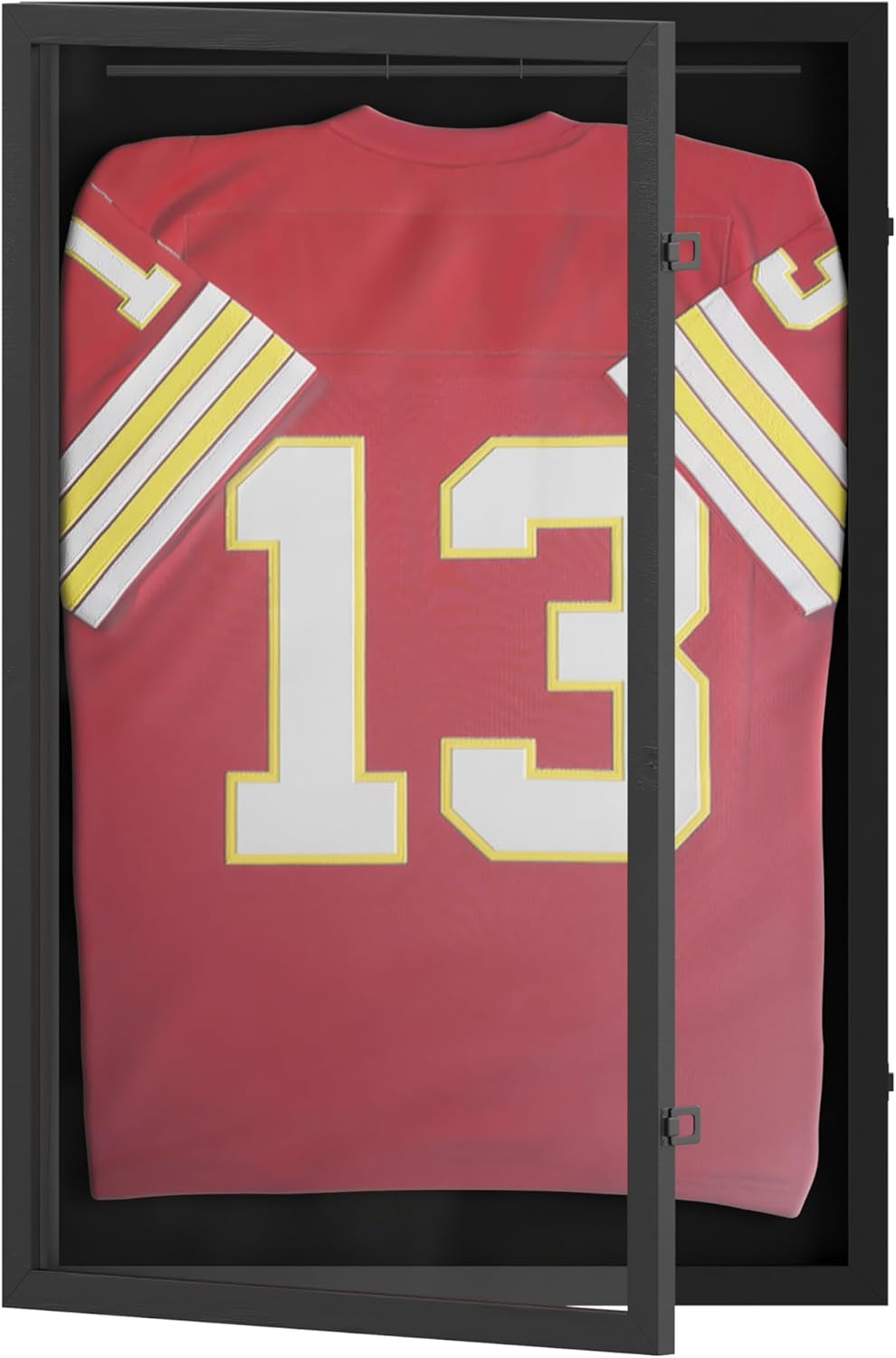 Premium Matte Black Jersey Frame Display Case for Memorabilia