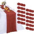 Fall Terracotta Cheesecloth Table Runner 35 x 120 in - 12 Pack