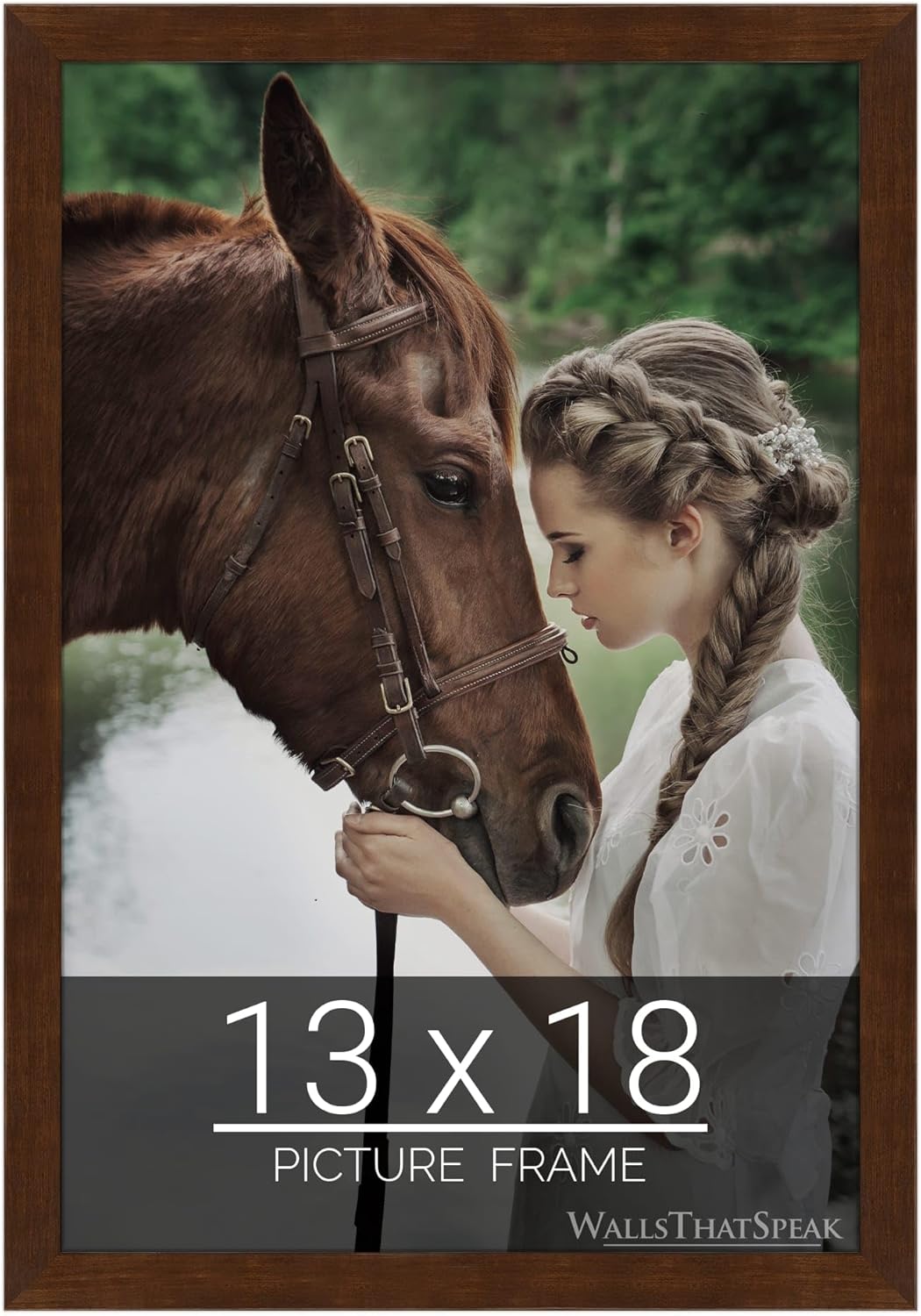 13x18 Mocha Walnut Picture Frame for Puzzles and Artwork