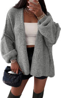 ATHMILE Womens Oversized Cardigan Sweaters Long Lantern Sleeve - Cozy