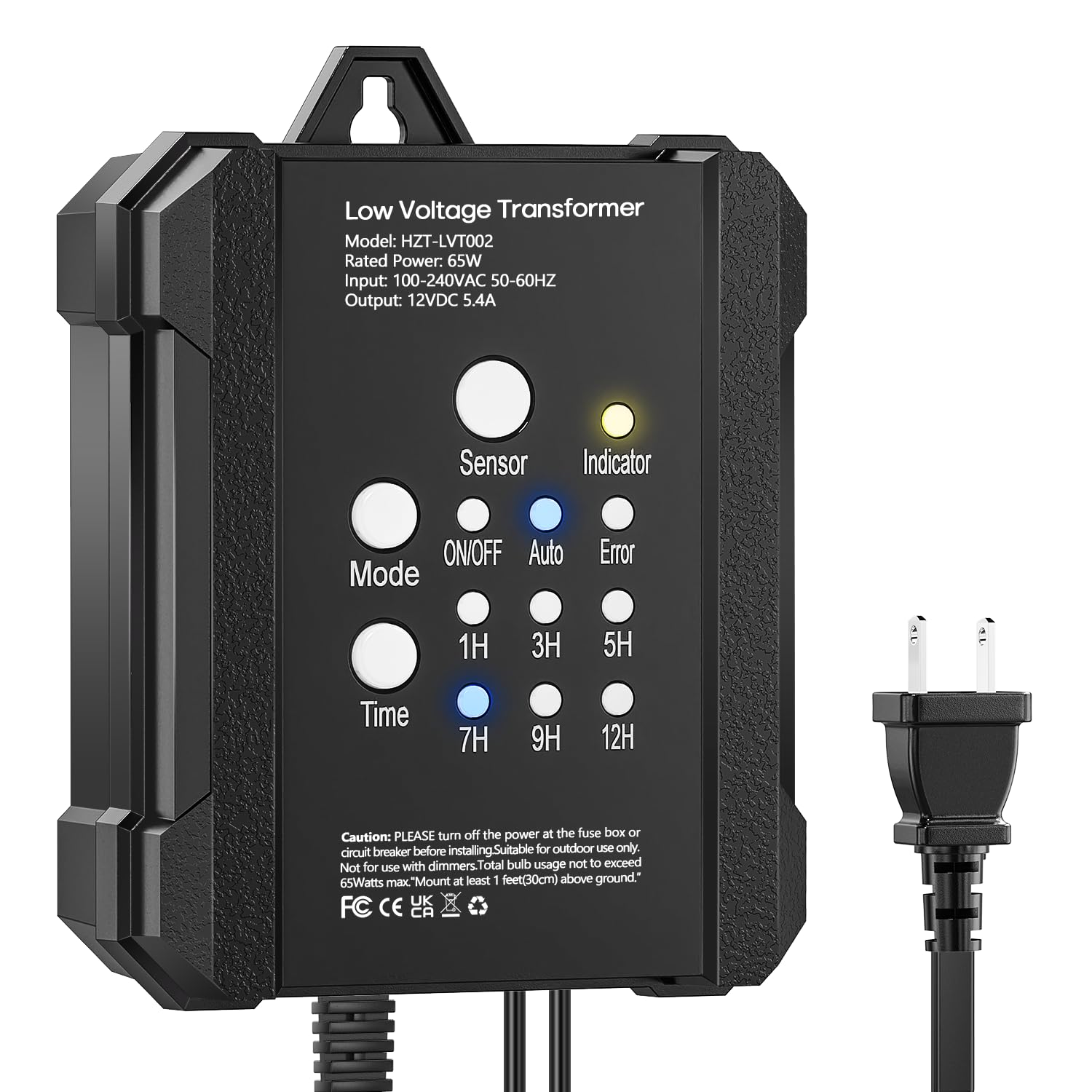 65W Low Voltage Landscape Transformer with Photocell Sensor