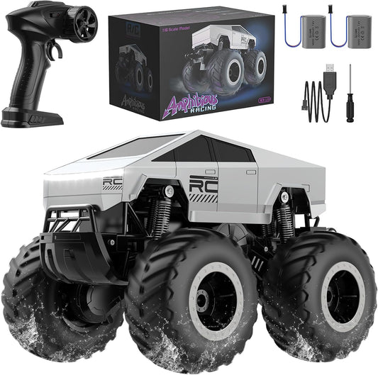 Amphibious 4WD RC Monster Truck - Ultimate Off-Road Fun!