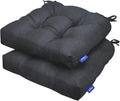 Outdoor Tufted Wicker Seat Cushions 19x19 Set of 2 - Comfortable Patio