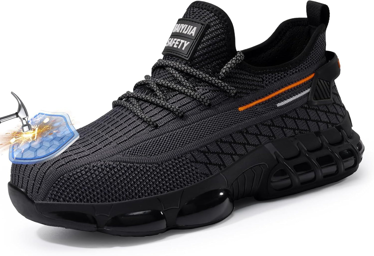 Lightweight Steel Toe Shoes for Men Comfortable Work Sneakers