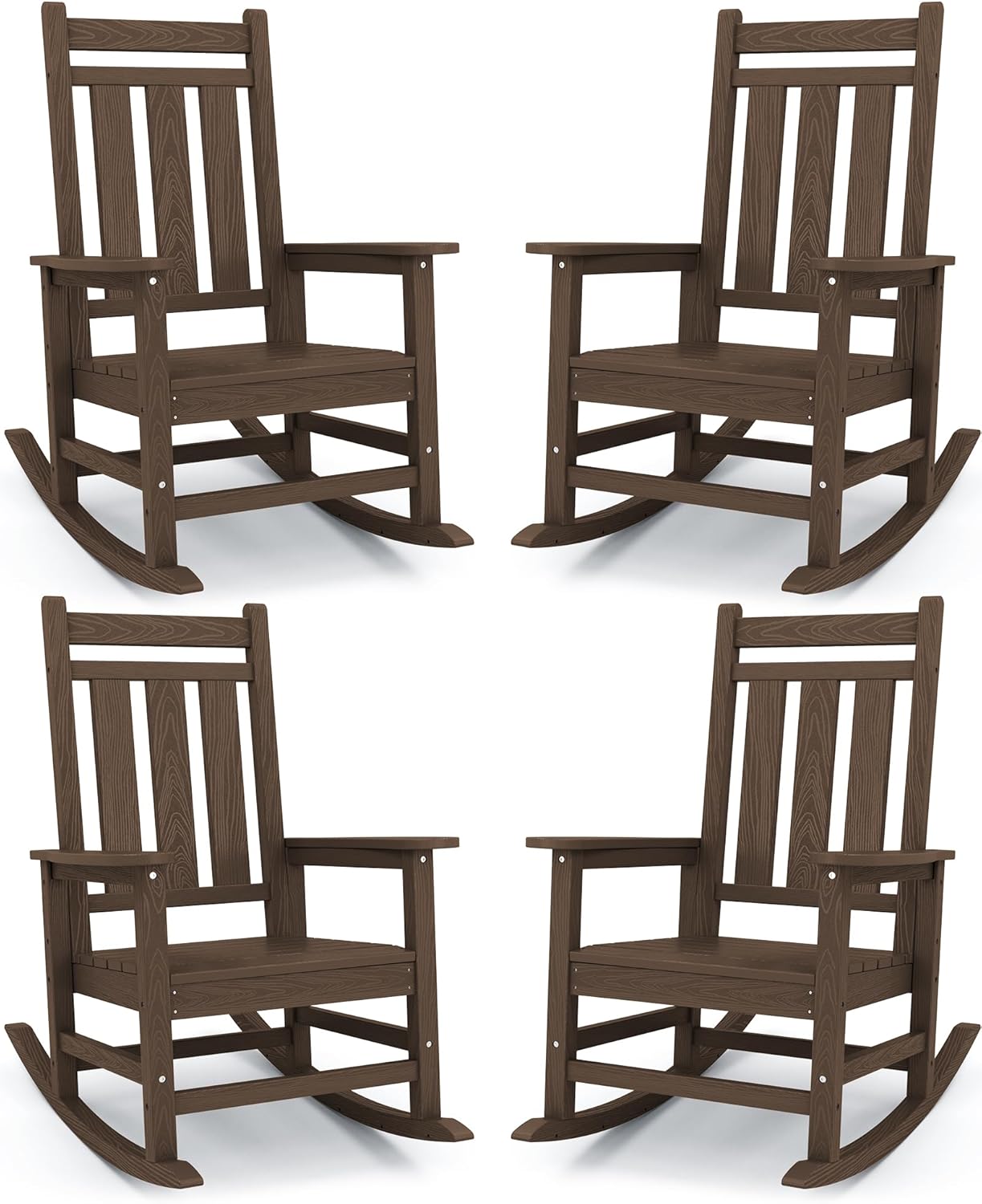 KINGYES Oversized Outdoor Rocking Chair Set for Ultimate Comfort