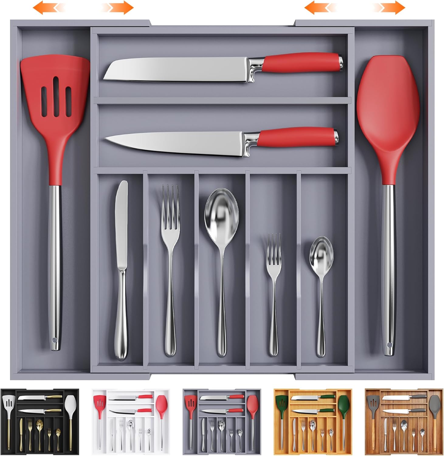Kitchen Silverware Drawer Organizer for Tidy Cooking Spaces