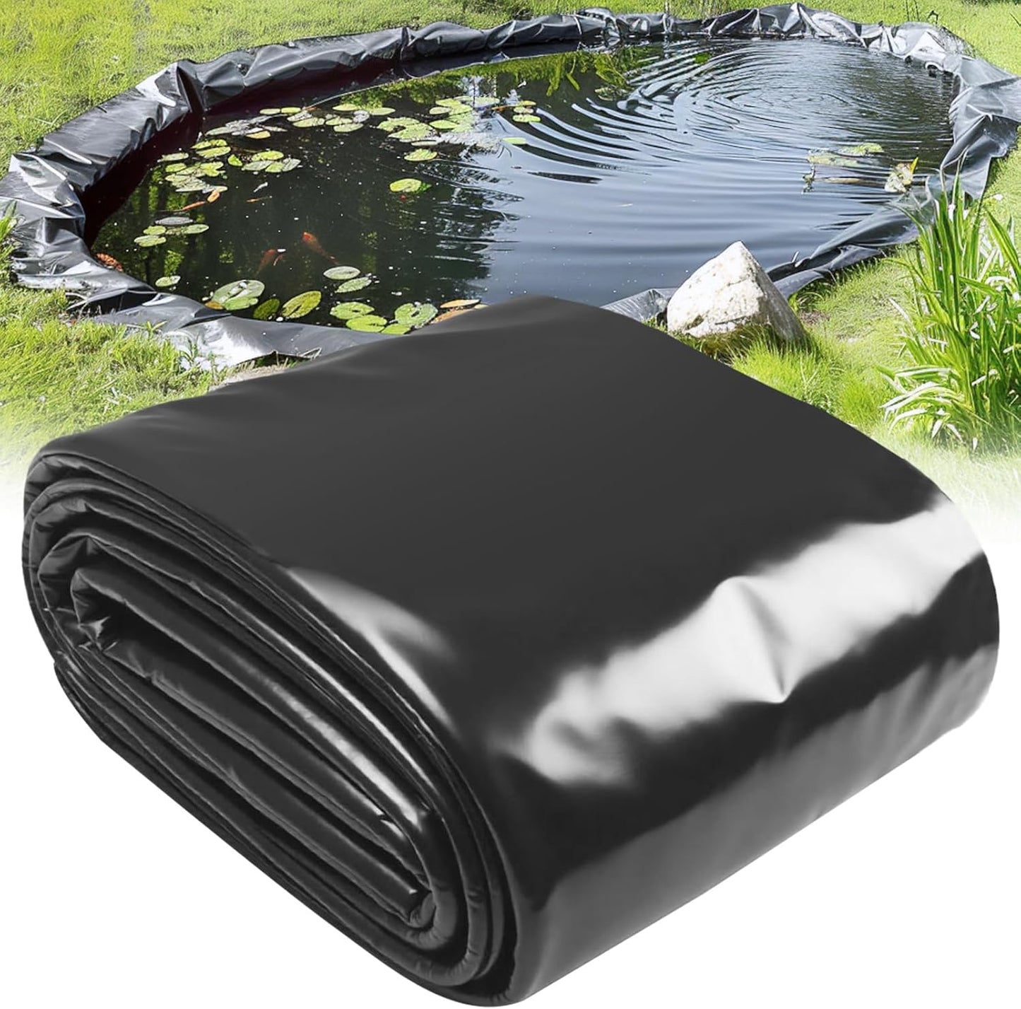 20 x 25 FT Pond Liner for Outdoor Ponds - Durable & Easy to Use