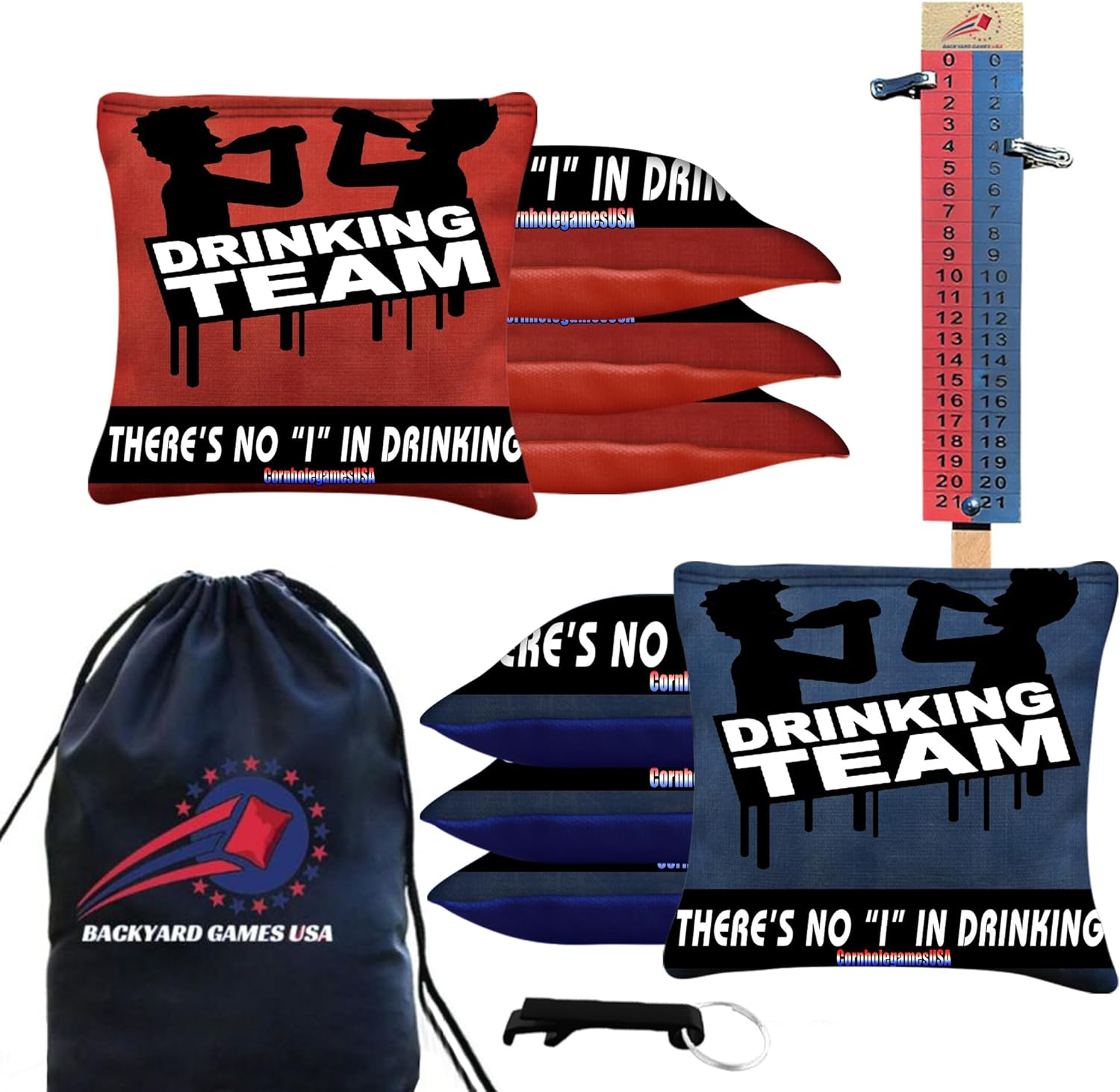 Pro Cornhole Bags Set of 8 for Tournament Play - USA Made