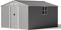 Gotland 12FT x 10FT Metal Storage Shed - Large Outdoor Tool Storage