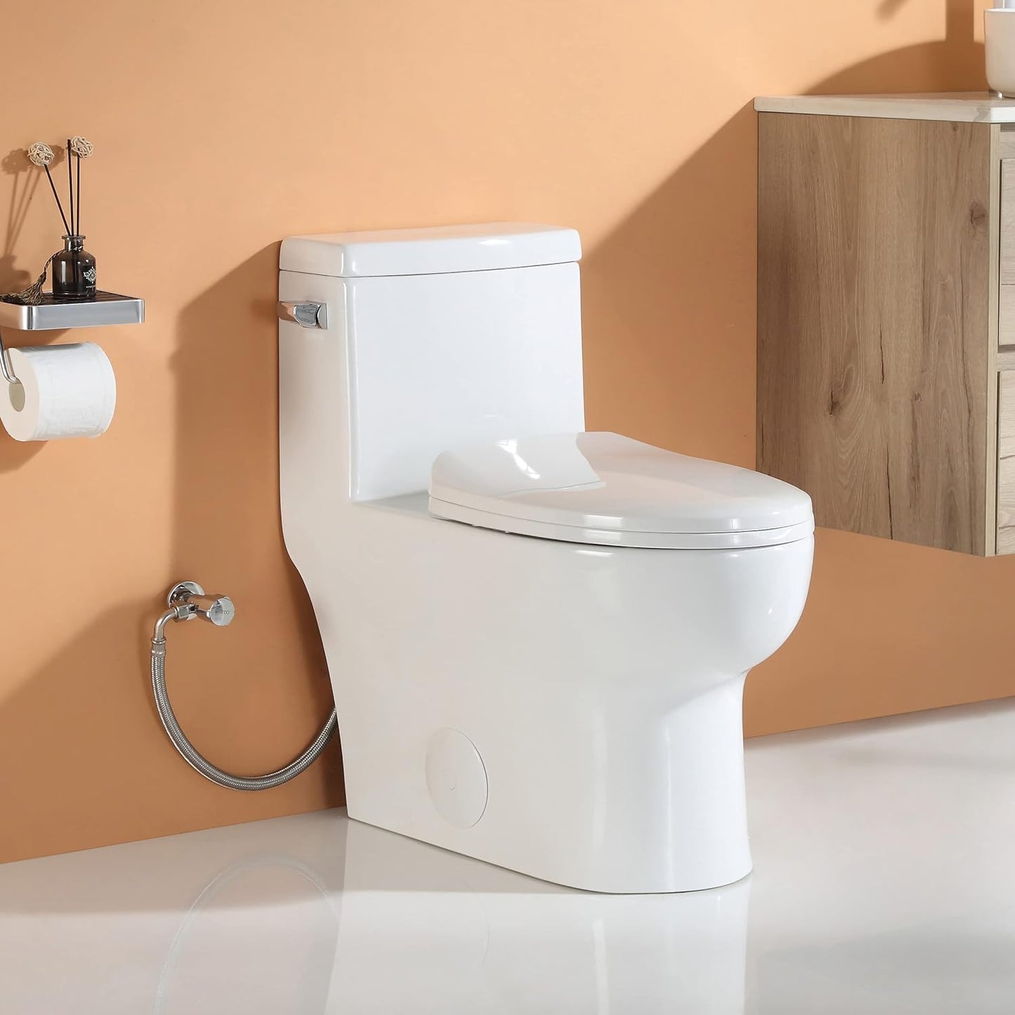 HOROW HR-ST076W Elongated Toilet with Soft Closing Seat