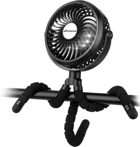 Portable Flexi Fan: 3-Speed AMACOOL Clip-On