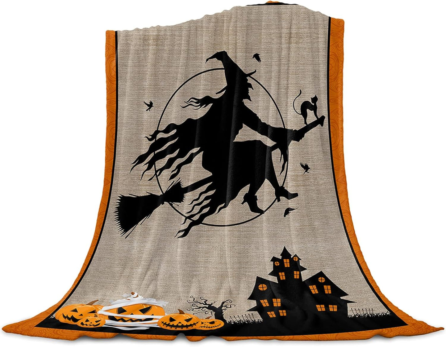 Vandarllin Halloween Fun Throw Blankets for Kids and Adults