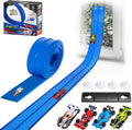 15 Ft Flexible Race Car Track for Kids - Double-Sided Portable Track