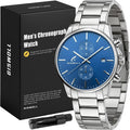 Stylish Stainless Steel Chronograph Watch for Men - Waterproof