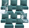 6 in Thicker Outdoor Chair Cushion 10 Set - Waterproof Patio Cushions