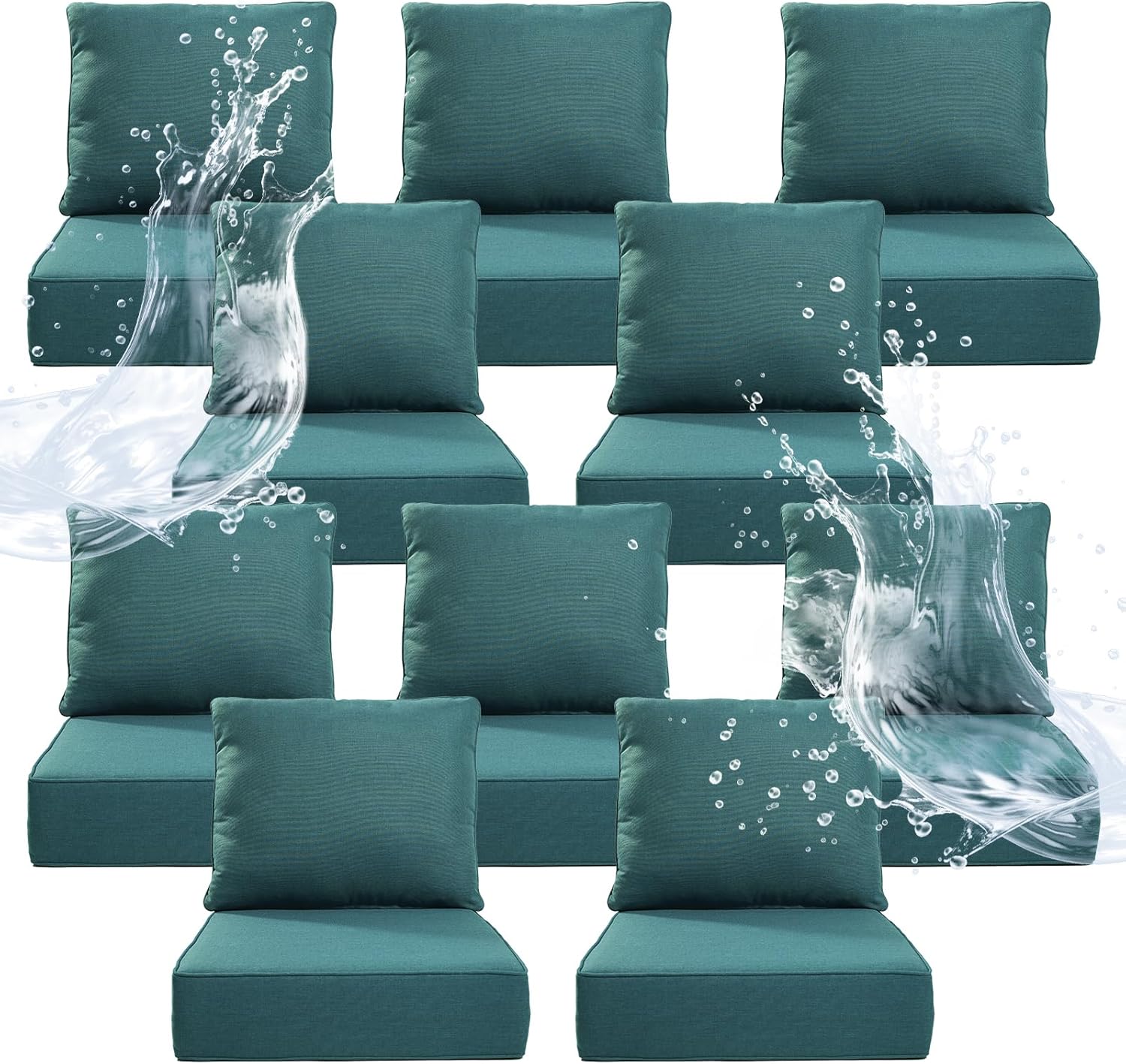 6 Inch Thicker Outdoor Chair Cushion Set for Ultimate Comfort