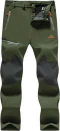 Men's Winter Snow Pants Fleece Lined Water Resistant - Warm Outdoor 4