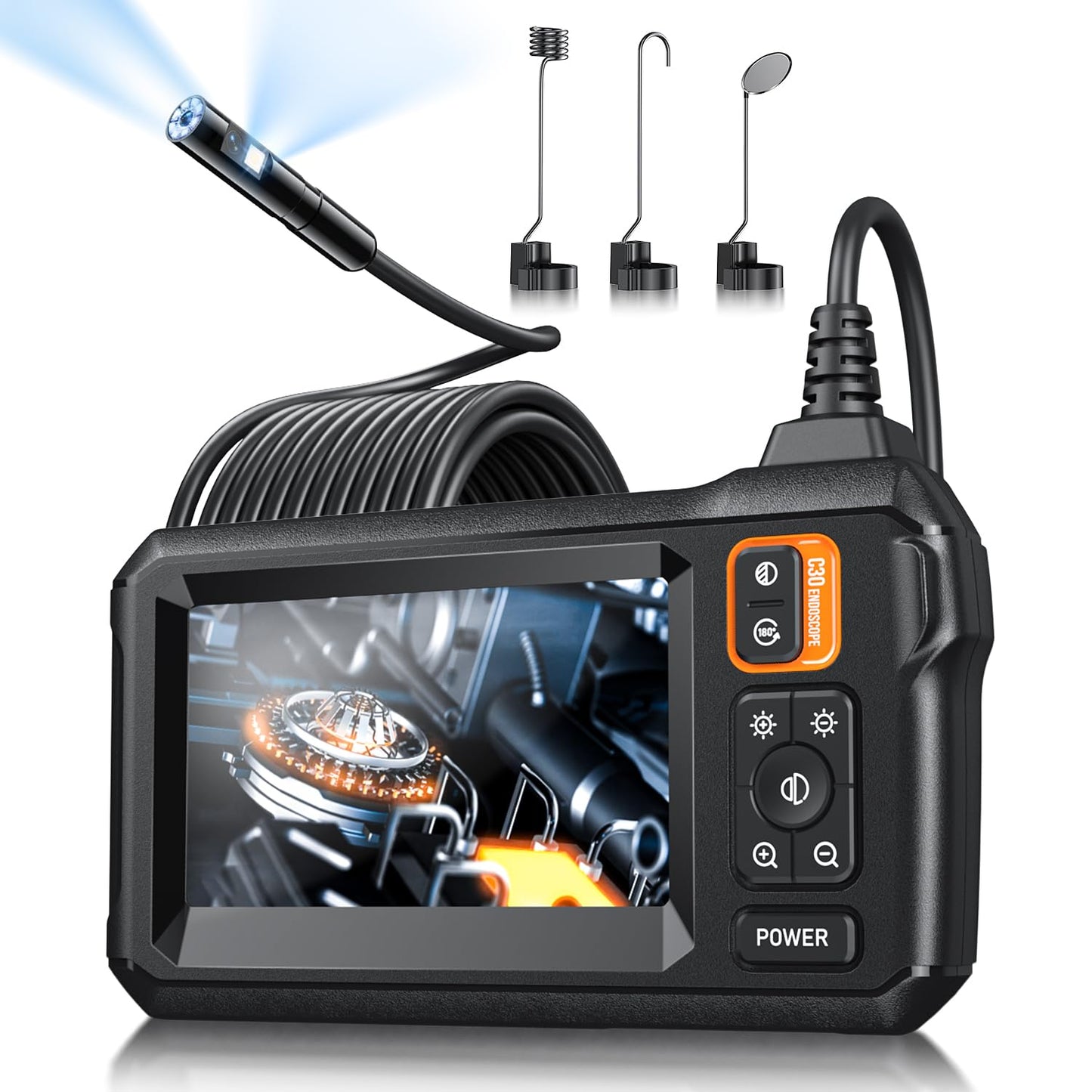 Endoscope Camera with Light for Inspection and Borescope Use